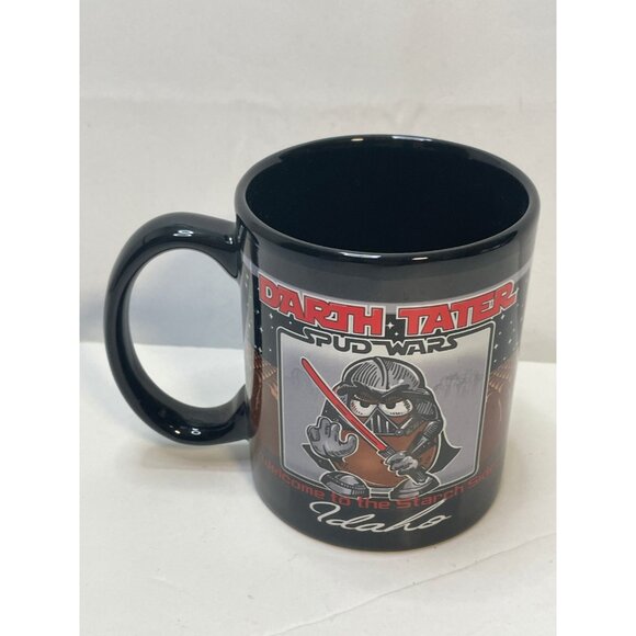 Star Wars Darth Tater Spud Wars coffee mug cup 4" Starch Side Idaho black - Picture 5 of 10